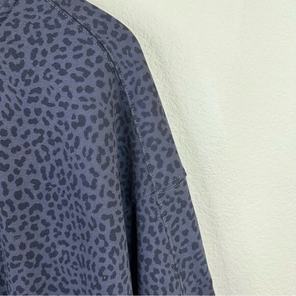 FABLETICS Grey Purple Leapord Forever Fleece 1/2 Zip Sweatshirt Women's Size XXL - Picture 9 of 15